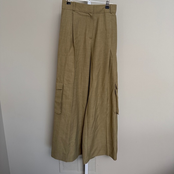 The Frankie Shop Pants - Frankie Shop Wide-Leg Tan Cargo Pants size XS